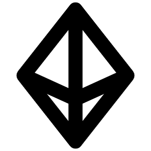 Currency Eth Bold Icon from Phosphor Bold Set