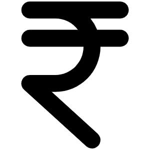 Currency Inr Bold Icon from Phosphor Bold Set