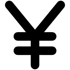 Currency Jpy Bold Icon from Phosphor Bold Set