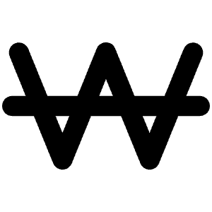 Currency Krw Bold Icon from Phosphor Bold Set