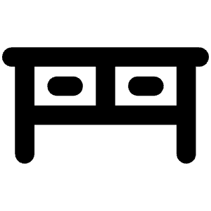 Desk Bold Icon from Phosphor Bold Set