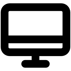 Desktop Bold Icon from Phosphor Bold Set