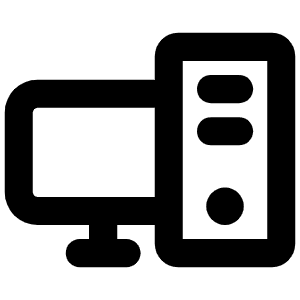 Desktop Tower Bold Icon from Phosphor Bold Set