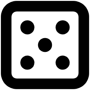 Dice Five Bold Icon from Phosphor Bold Set