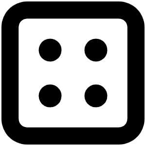 Dice Four Bold Icon from Phosphor Bold Set