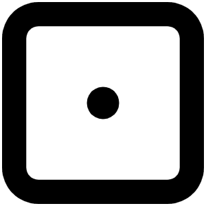 Dice One Bold Icon from Phosphor Bold Set