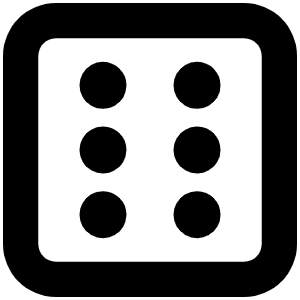 Dice Six Bold Icon from Phosphor Bold Set