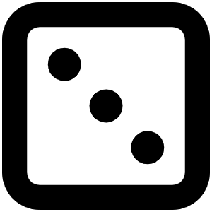 Dice Three Bold Icon from Phosphor Bold Set