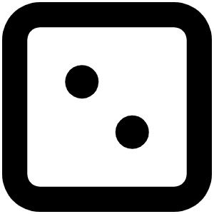 Dice Two Bold Icon from Phosphor Bold Set