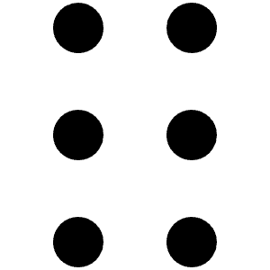 Dots Six Vertical Bold Icon from Phosphor Bold Set