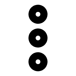 Dots Three Outline Vertical Bold Icon from Phosphor Bold Set