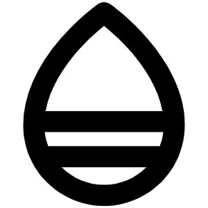 Drop Half Bottom Bold Icon from Phosphor Bold Set