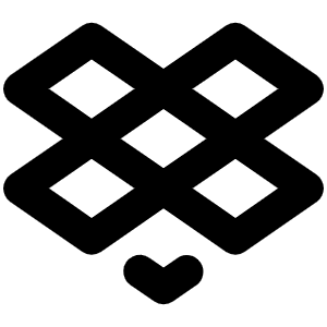 Dropbox Logo Bold Icon from Phosphor Bold Set