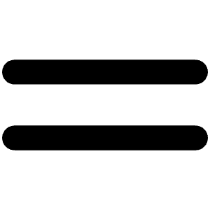 Equals Bold Icon from Phosphor Bold Set