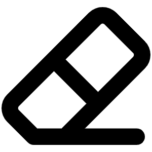 Eraser Bold Icon from Phosphor Bold Set