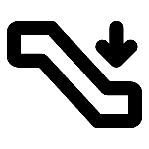Escalator Down Bold Icon from Phosphor Bold Set