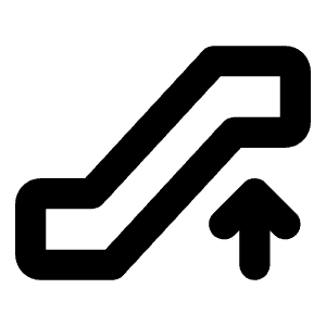 Escalator Up Bold Icon from Phosphor Bold Set
