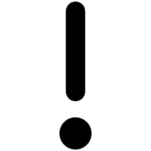 Exclamation Mark Bold Icon from Phosphor Bold Set