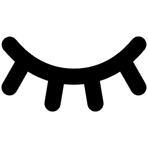 Eye Closed Bold Icon from Phosphor Bold Set