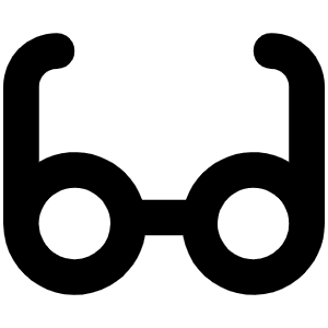 Eyeglasses Bold Icon from Phosphor Bold Set