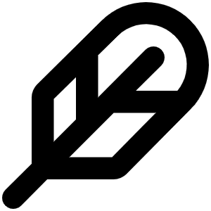 Feather Bold Icon from Phosphor Bold Set