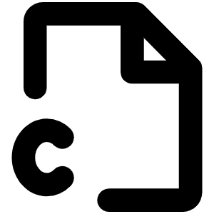 File C Bold Icon from Phosphor Bold Set