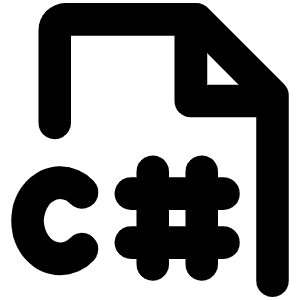 File C Sharp Bold Icon from Phosphor Bold Set