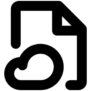 File Cloud Bold Icon from Phosphor Bold Set