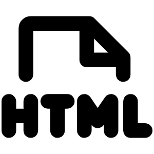 File Html Bold Icon from Phosphor Bold Set