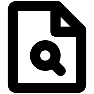 File Magnifying Glass Bold Icon from Phosphor Bold Set