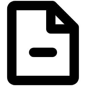File Minus Bold Icon from Phosphor Bold Set