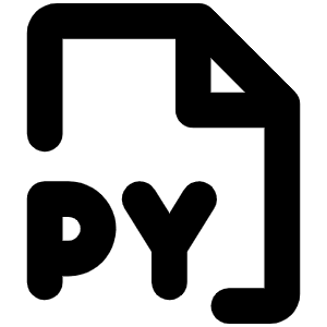 File Py Bold Icon from Phosphor Bold Set
