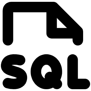 File Sql Bold Icon from Phosphor Bold Set