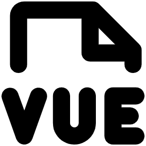 File Vue Bold Icon from Phosphor Bold Set