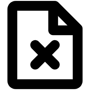 File X Bold Icon from Phosphor Bold Set