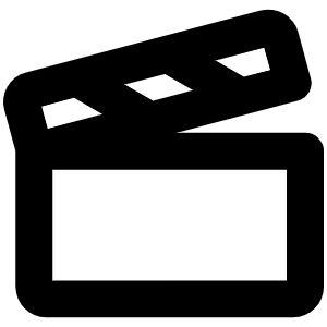 Film Slate Bold Icon from Phosphor Bold Set