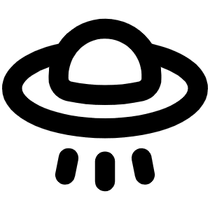 Flying Saucer Bold Icon from Phosphor Bold Set