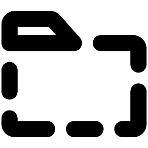Folder Dashed Bold Icon from Phosphor Bold Set