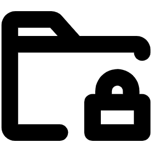 Folder Lock Bold Icon from Phosphor Bold Set
