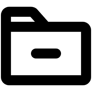 Folder Minus Bold Icon from Phosphor Bold Set