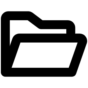 Folder Open Bold Icon from Phosphor Bold Set