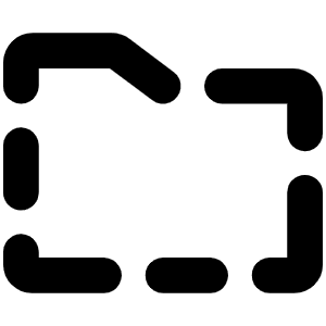 Folder Simple Dashed Bold Icon from Phosphor Bold Set