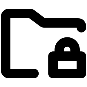 Folder Simple Lock Bold Icon from Phosphor Bold Set