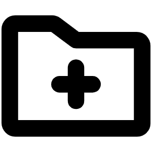 Folder Simple Plus Bold Icon from Phosphor Bold Set