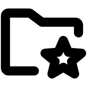 Folder Simple Star Bold Icon from Phosphor Bold Set