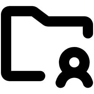 Folder Simple User Bold Icon from Phosphor Bold Set