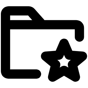 Folder Star Bold Icon from Phosphor Bold Set