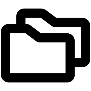 Folders Bold Icon from Phosphor Bold Set