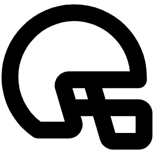 Football Helmet Bold Icon from Phosphor Bold Set