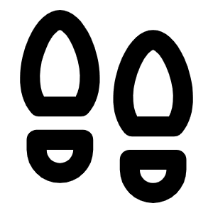Footprints Bold Icon from Phosphor Bold Set
